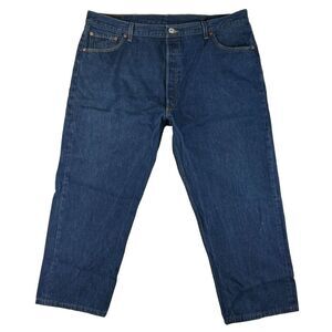 Levi's Mens Jeans 501 Button Fly Blue Denim Jeans Size 46x32 (42x28 Measured)‎